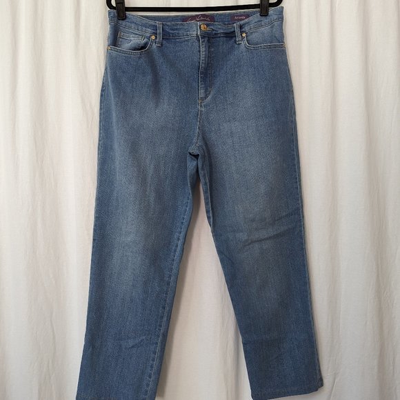 Gloria Vanderbilt Amanda Light Wash Denim Jeans Size 16 - Picture 2 of 13